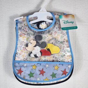 Disney Baby 2pk PEVA BPA Free Mickey Stars and Team Mickey Crumb Catcher Bibs